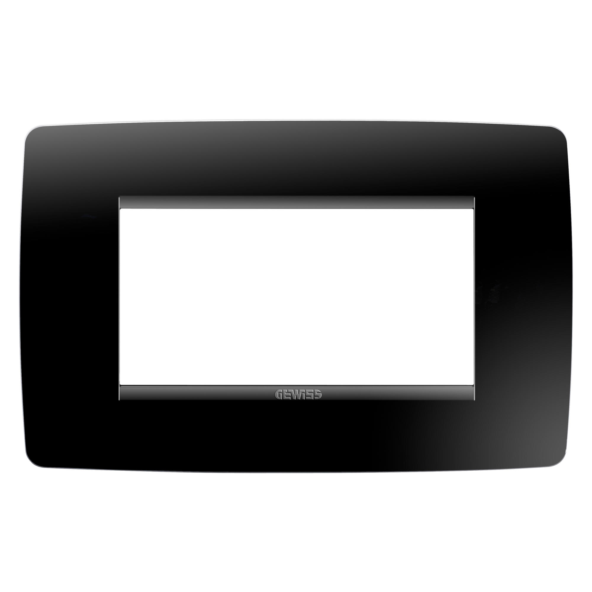 Rama decorativa 4 MOD CH/One/Negru, IP20, Gewiss Chorus Rama decorativa 4 MOD CH/One/Negru, IP20, Gewiss Chorus