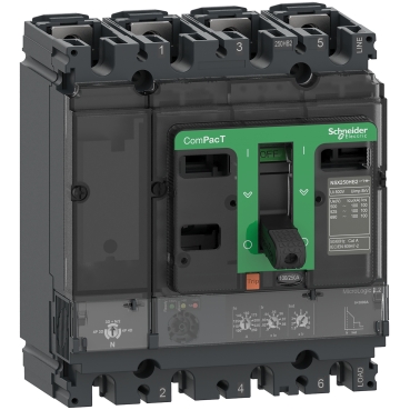 Intreruptor ComPacT NSX250N, 50 kA la 415 VAC, unitate de declansare MicroLogic 2.2 250A, 4 poli 4d