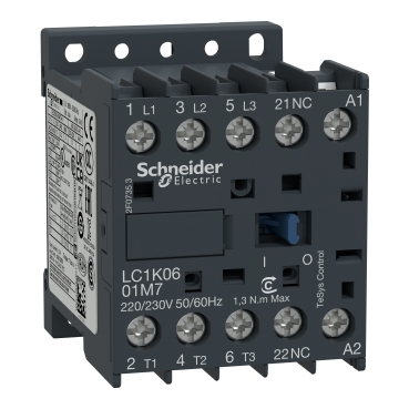 Contactor Tesys Lc1-K - 3 Poli - Ac-3 440 V 6 A - Bobina 24 V C.A.