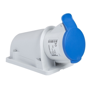 Priza Pratika, surub, Angulara, 16A, 2P + E, 200, 250 V Ac, Perete Priza Pratika, surub, Angulara, 16A, 2P + E, 200, 250 V Ac, Perete