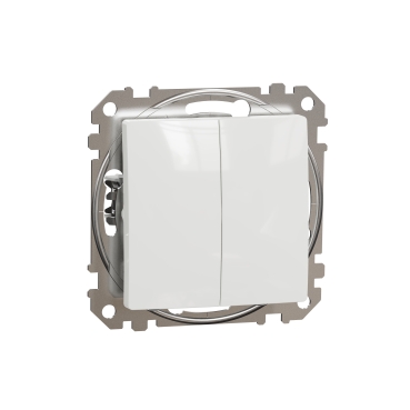 Sedna Design, Intrerupator dublu 10AX, alb