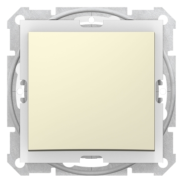 Sedna, Comutator 1 Pol, 10Ax Ip44 fara Cadru Bej