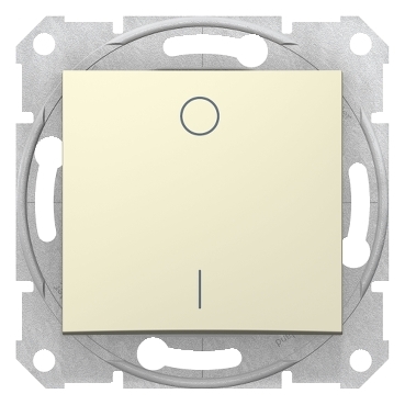 Sedna, Comutator 2 Poli, 10Ax, fara Cadru, Bej