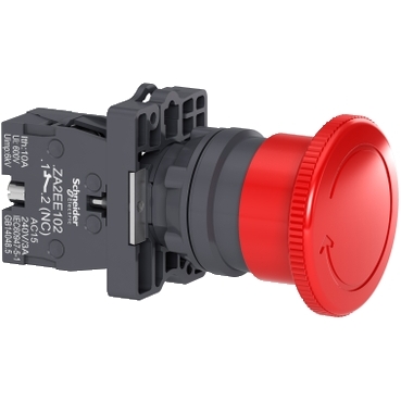 Buton avarie,revenire prin rasucire Dia 40,rosu,1NC Buton avarie,revenire prin rasucire Dia 40,rosu,1NC