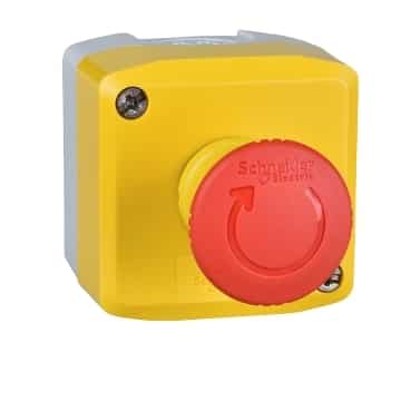 1 Buton Cu Cap Tip Ciuperca Rosu 40 Rotire Pentru Eliberare 1Nc - Statie Galben 1 Buton Cu Cap Tip Ciuperca Rosu 40 Rotire Pentru Eliberare 1Nc - Statie Galben