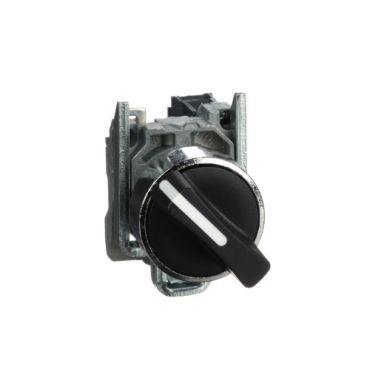 Comutator selector negru 22 ramanere in 2 pozitii 1NO 600V Comutator selector negru 22 ramanere in 2 pozitii 1NO 600V