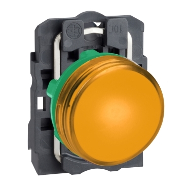 Lampa Pilot Rotunda  22, Portocalie, Led Integral, 24 V, Borne Clema-surub Lampa Pilot Rotunda  22, Portocalie, Led Integral, 24 V, Borne Clema-surub