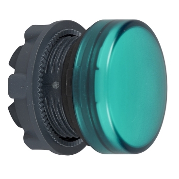 Capac de Lampa Pilot,  22, Rotund, Lentila Simpla Verde Capac de Lampa Pilot,  22, Rotund, Lentila Simpla Verde
