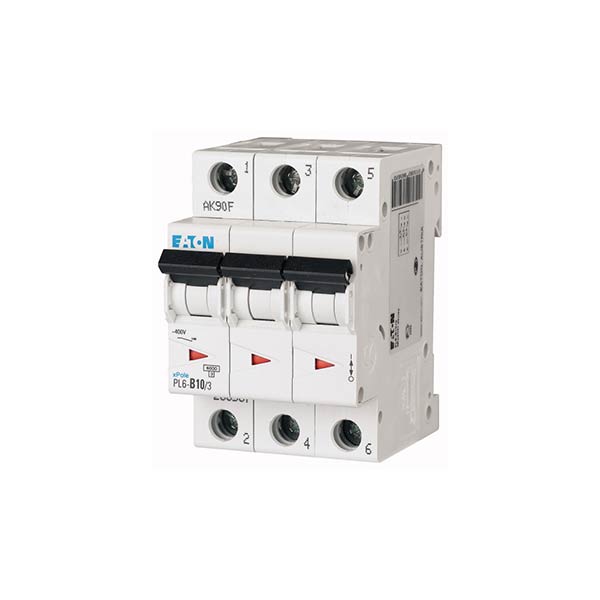 Siguranta automata PL6-C10-3, 10A, 6kA, 3P, Eaton
