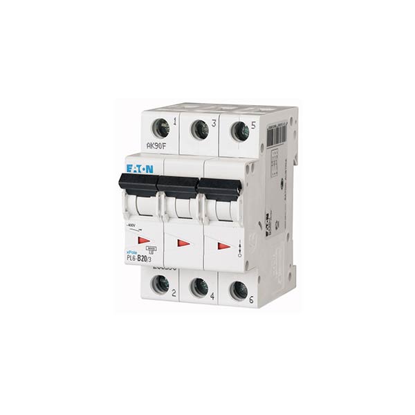 Siguranta automata PL6-C20-3, 20A, 6kA, 3P, Eaton