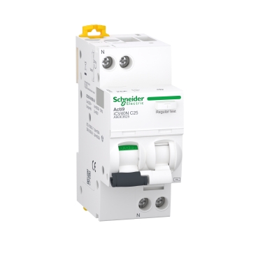 Acti9, iCV40N 1P+N C 25A 6kA 30mA AC RCBO Acti9, iCV40N 1P+N C 25A 6kA 30mA AC RCBO
