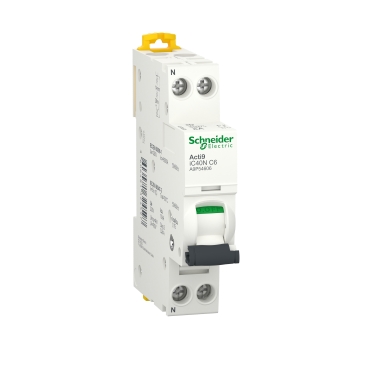 Acti9, iC40N Intreruptor automat 1P+N C 6A 6kA/10kA
