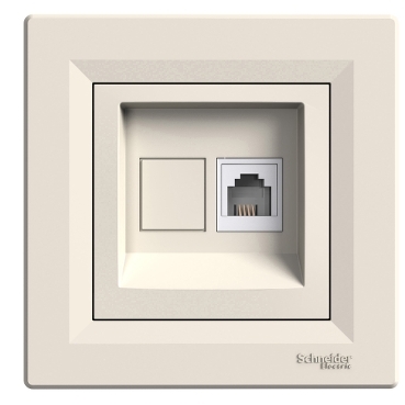 Asfora, Priza de telefon RJ11, crem