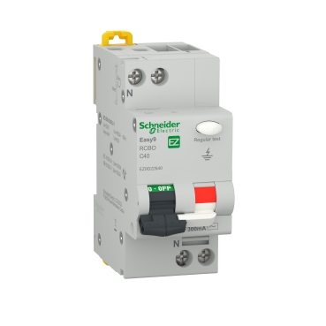 Easy9 RCBO 1P+N 4500 AC 300mA C 40A