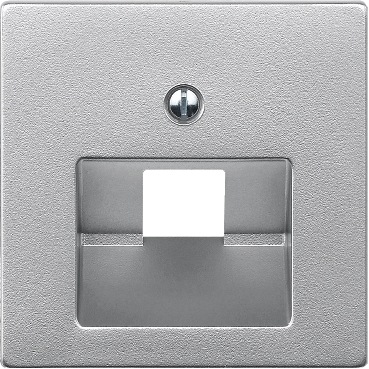 Placa Centrala pentru Insertie Rj45 , 1 Port, Aluminiu, Sistem M