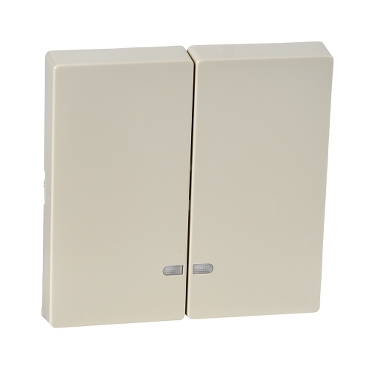 Clapeta 2 Butoane cu Fereastra Indicator, Alb, Lucios, Sistem M