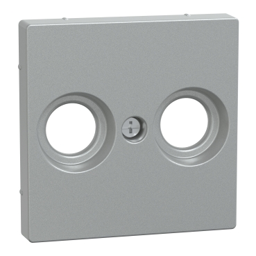 Placa Centrala pentru Priza Antena, 2 decupaje, Aluminiu, Sistem M