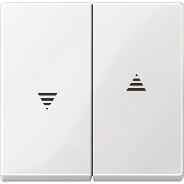 Clapeta pentru Comutator Si Buton Rulou Storuri,Alb Polar, Lucios, Sistem M