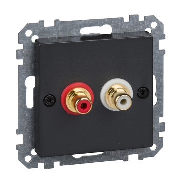 Priza pentru Conexiune Audio, Antracit, Sistem M