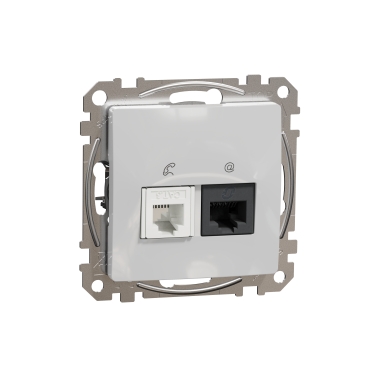 Sedna Design, Priza RJ11-RJ45 Cat6 UTP, aluminiu