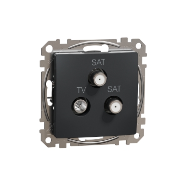 Sedna Design, Priza TV-SAT-SAT finala 4dB, antracit
