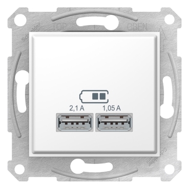 Sedna, Incarcator dublu Usb 2.1 A, Alb