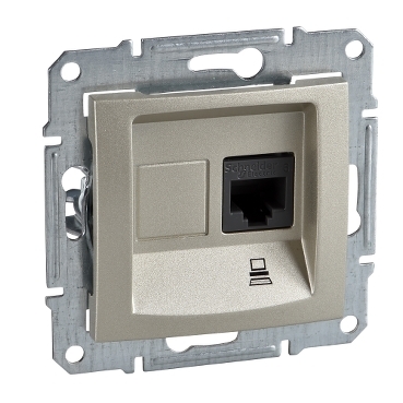 Sedna, Priza Simpla Date, Rj45 Cat.5E Stp fara Rama Titan